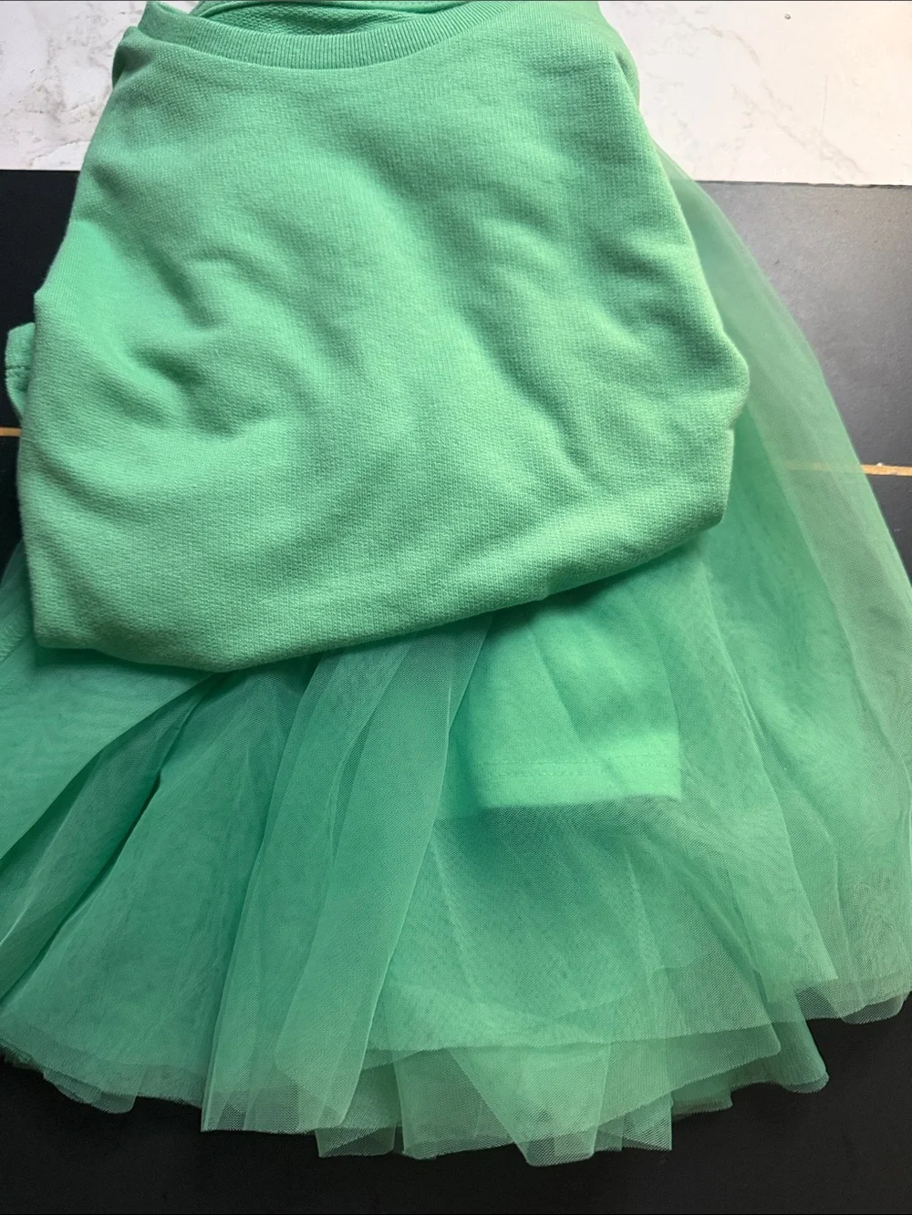 Green Tulle Skirt Set